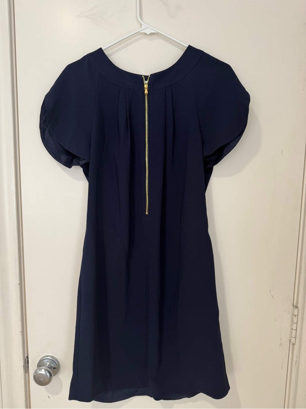 Trina Turk Navy Short-Sleeve Mini Dress